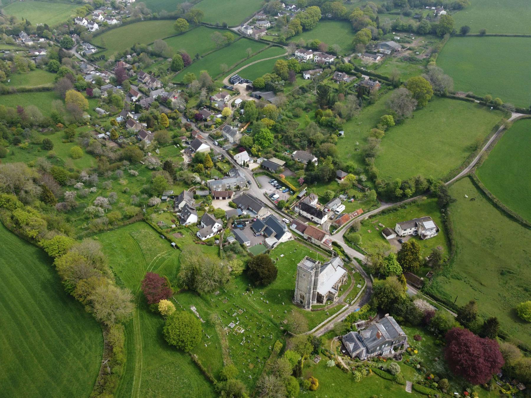Membury Village Aerial Image