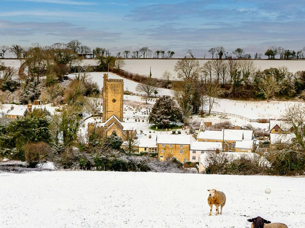 An image of Membury in the winter